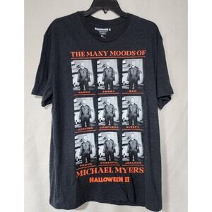Halloween 2 ''The many moods of Michael Myers'' shirt men's XL
